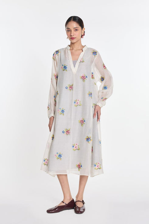 Begonia embroidered tunic