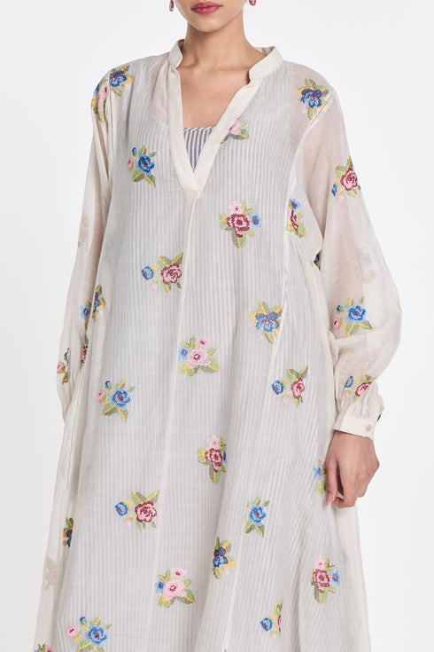 Begonia embroidered tunic