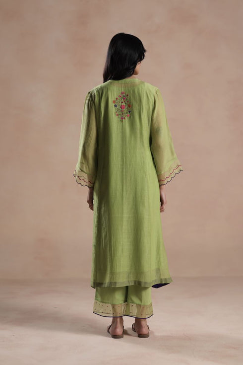 Zeya lime green kurta set