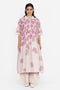Beige floral printed dress