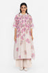 Beige floral printed dress