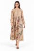 Beige floral printed dress