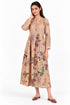 Beige floral printed dress