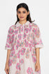 Beige floral printed dress