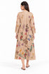 Beige floral printed dress