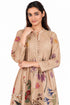 Beige floral printed dress