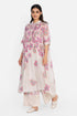 Beige floral printed dress