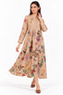 Beige floral printed dress
