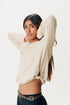 Beige full sleeve t-shirt with side knots