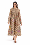 Beige printed dress
