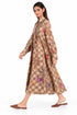 Beige printed dress