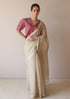 Beige wildflower meadow jamdani sari