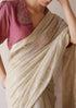 Beige wildflower meadow jamdani sari