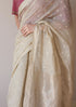 Beige wildflower meadow jamdani sari