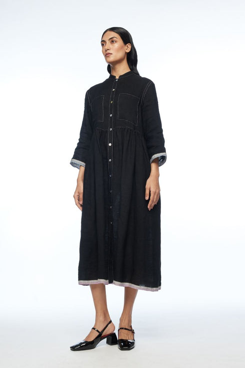 Bella two pocket black dress