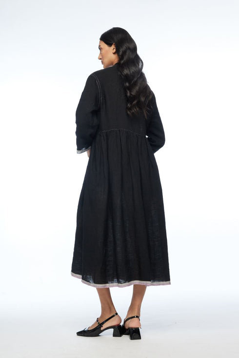 Bella two pocket black dress