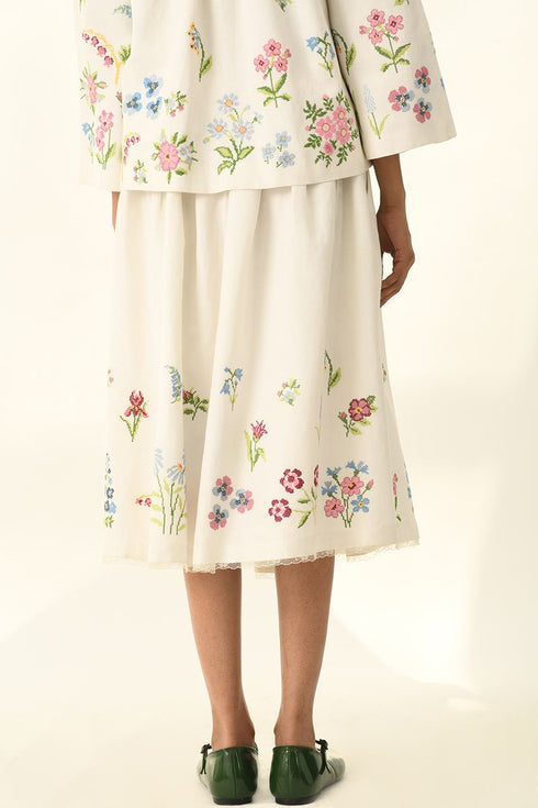 Bellinda beige pleated skirt