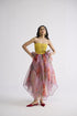 Berry smocked organza dress