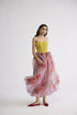 Berry smocked organza dress