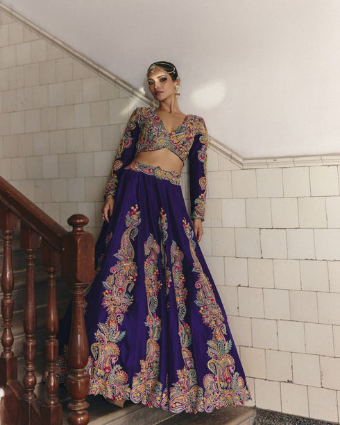 Bhaavi purple lehenga set