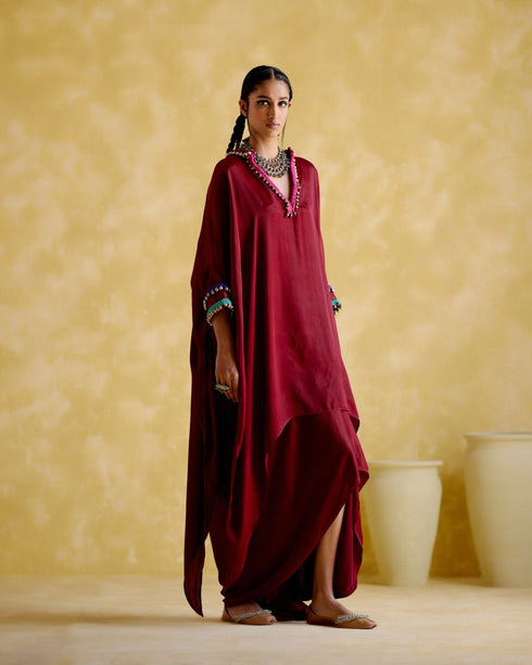 Bhavishya maroon co-ord set