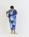 Bilberry blue line kaftan dress