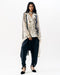 Black and white printed chiffon shirt