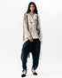 Black and white printed chiffon shirt
