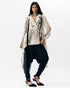 Black and white printed chiffon shirt
