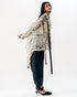 Black and white printed chiffon shirt