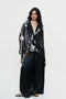 Black chiffon shirt with trouser pants