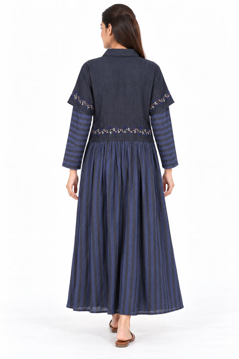 Black denim dress