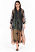 Black floral embroidered dress