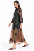 Black floral embroidered dress