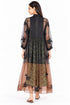 Black floral embroidered dress