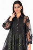 Black floral embroidered dress