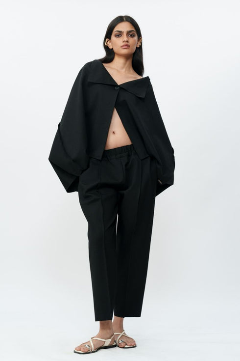 Black jacket with trouser