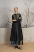 Black linen embroidered jacket
