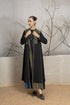 Black linen embroidered jacket