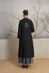 Black linen embroidered jacket
