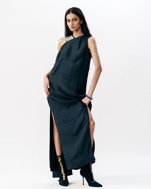 Black one shoulder dress