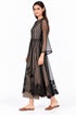 Black organza silk dress