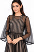 Black organza silk dress