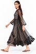 Black organza silk dress