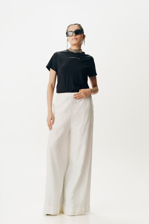 Black printed half sleeve t-shirt