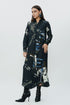 Black printed shirt dress