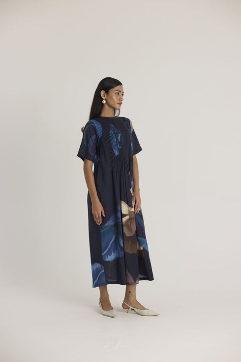 Black rocco pintuck dress