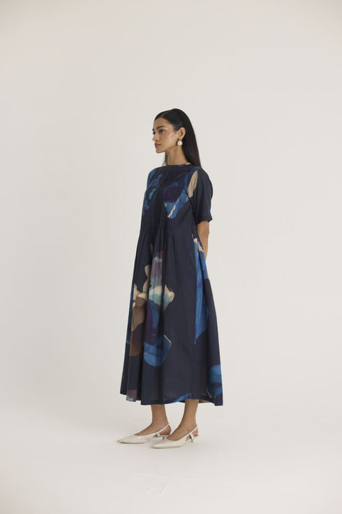 Black rocco pintuck dress