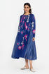 Blue applique dress