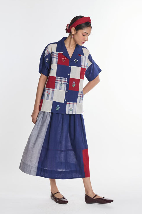 Bluebell patchwork shirt
